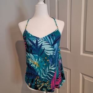 Tank with lace back detail